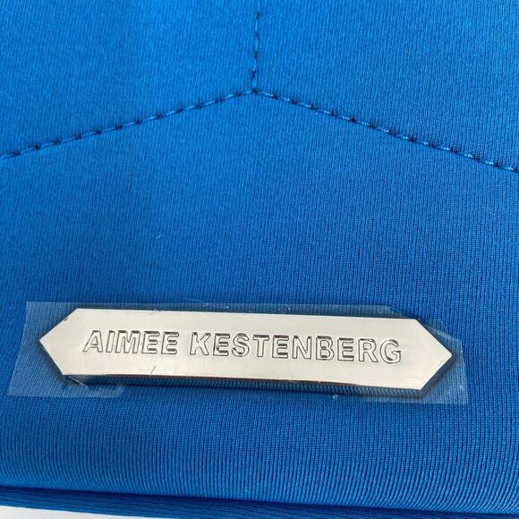 Aimee Kestenberg Skyler Pouch Neoprene Clutch Zip Top Lined Memphis Blue #471 - Picture 3 of 7